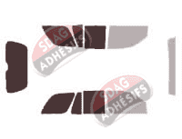 Gabarit vitrage - kit 3/4 arrière - Chevrolet Trailblazer (1) 5 portes (2002 - 2009)