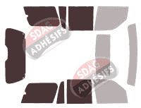 Gabarit vitrage - kit 3/4 arrière - Lincoln Navigator (2) 5 portes (2003 - 2006) Gabarit vitrage - kit 3/4 arrière - Lincoln Navigator (2) 5 portes (2003 - 2006)