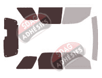 Gabarit vitrage - kit 3/4 arrière - Mercury Mariner 5 portes (2005 - 2008) Gabarit vitrage - kit 3/4 arrière - Mercury Mariner 5 portes (2005 - 2008)