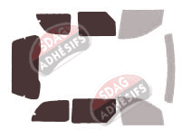 Gabarit vitrage - kit 3/4 arrière - Mercury Monterey 5 portes (2004 - 2011) Gabarit vitrage - kit 3/4 arrière - Mercury Monterey 5 portes (2004 - 2011)