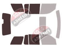 Gabarit vitrage - kit 3/4 arrière - Mercury Mountaineer (3) 5 portes (2006 - 2012) Gabarit vitrage - kit 3/4 arrière - Mercury Mountaineer (3) 5 portes (2006 - 2012)