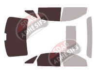 Gabarit vitrage - kit 3/4 arrière - Mercury Sable (5) Berline 4 portes (2008 - 2012)