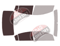 Gabarit vitrage - kit 3/4 arrière - Nissan Sentra (6) Berline 4 portes (2007 - 2012)