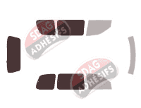 Gabarit vitrage - kit 3/4 arrière - Chevrolet Venture Court 5 portes (1997 - 2005)