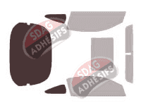 Gabarit vitrage - kit 3/4 arrière - Pontiac G5 (1) Coupé 3 portes (2004 - 2011)