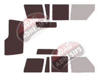 Gabarit vitrage - kit 3/4 arrière - Land Rover Discovery (1) 5 portes (1989 - 1998)