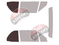 Gabarit vitrage - kit 3/4 arrière - Bmw Serie 3 (2) Cabriolet 2 portes (1983 - 1994)