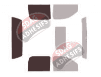 Gabarit vitrage - kit 3/4 arrière - Chevrolet 1500-2500-3500 (6) Crew Cab Pick-up 4 portes (2007 - 2014)
