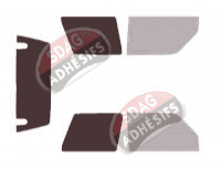 Gabarit vitrage - kit 3/4 arrière - Daihatsu Rocky (1) Court 3 portes (1984 - 2000)