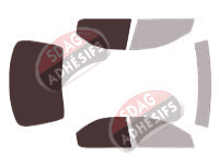 Gabarit vitrage - kit 3/4 arrière - Dodge Stratus (1) Berline 4 portes (1995 - 2000)