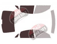 Gabarit vitrage - kit 3/4 arrière - Hyundai Grandeur (4) Berline 4 portes (2005 - 2011)