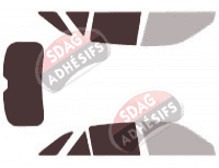 Gabarit vitrage - kit 3/4 arrière - Lexus IS (2) Sport Cross Break 5 portes (2001 - 2005)