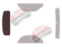 Gabarit vitrage - kit 3/4 arrière - Chrysler Crossfire Cabriolet 2 portes (2004 - 2009)