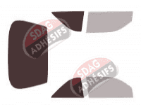 Gabarit vitrage - kit 3/4 arrière - Mercedes-Benz CL (1) Coupe 2 portes (1991 - 1998)