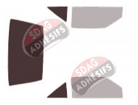 Gabarit vitrage - kit 3/4 arrière - Mercedes-Benz SL (4) Coupe 2 portes (1989 - 2002)