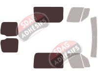 Gabarit vitrage - kit 3/4 arrière - Mercedes-Benz Sprinter (2) Utilitaire Cabine Approfondie 5 portes (2006 - 2018)