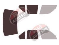 Gabarit vitrage - kit 3/4 arrière - Bmw Serie 5 / i5 (2) Berline 4 portes (1988 - 1995)