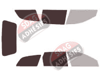 Gabarit vitrage - kit 3/4 arrière - Daewoo Nubira (2) Break 5 portes (2008 - 2011)