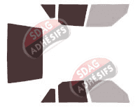 Gabarit vitrage - kit 3/4 arrière - Citroën BX 5 portes (1982 - 1994) Gabarit vitrage - kit 3/4 arrière - Citroën BX 5 portes (1982 - 1994)