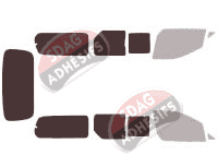 Gabarit vitrage - kit 3/4 arrière - Hyundai Satellite (2) 5 portes (2007 - 2023)