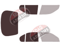 Gabarit vitrage - kit 3/4 arrière - Nissan Primera (2) 5 portes (1996 - 2002)