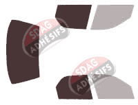 Gabarit vitrage - kit 3/4 arrière - Fiat Siena Berline 4 portes (1996 - 2022)