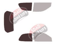 Gabarit vitrage - kit 3/4 arrière - Fiat Palio (2) 3 portes (2009 - 2018)