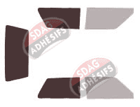 Gabarit vitrage - kit 3/4 arrière - Fiat Uno 3 portes (1983 - 1993)