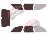 Gabarit vitrage - kit 3/4 arrière - Audi A6 (1) Avant Break 5 portes (1991 - 1998) Gabarit vitrage - kit 3/4 arrière - Audi A6 (1) Avant Break 5 portes (1991 - 1998)