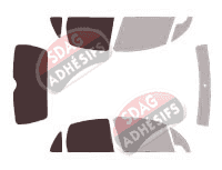 Gabarit vitrage - kit 3/4 arrière - Citroën C3 (1) 5 portes (2002 - 2009)