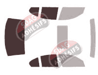 Gabarit vitrage - kit 3/4 arrière - Bmw Serie 7 / i7 (4) Longue Berline 4 portes (2001 - 2008)