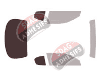 Gabarit vitrage - kit 3/4 arrière - Chevrolet Monte-Carlo (6) Coupé 2 portes (2000 - 2007)