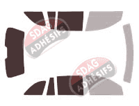 Gabarit vitrage - kit 3/4 arrière - Chrysler Pacifica (1) 5 portes (2004 - 2009)