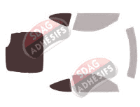 Gabarit vitrage - kit 3/4 arrière - Honda Insight (1) 3 portes (2000 - 2008)