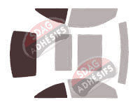 Gabarit vitrage - kit 3/4 arrière - Mercedes-Benz Classe C (3) Sport Coupe 3 portes (2008 - 2010)