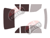 Gabarit vitrage - kit 3/4 arrière - Mercedes-Benz Classe S (2) Courte Berline 4 portes (1991 - 1998)