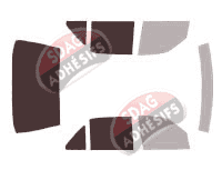 Gabarit vitrage - kit 3/4 arrière - Mercedes-Benz Classe S (2) Longue Berline 4 portes (1991 - 1998)
