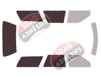 Gabarit vitrage - kit 3/4 arrière - Subaru Legacy (1) Wagon Break 5 portes (1989 - 1994)