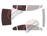 Gabarit vitrage - kit 3/4 arrière - Toyota Avensis (4) Berline 4 portes (2009 - 2018)
