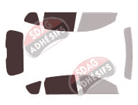 Gabarit vitrage - kit 3/4 arrière - Hyundai Elantra (4) Break 5 portes (2009 - 2017)