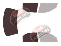 Gabarit vitrage - kit 3/4 arrière - Ford Mondeo (1) Berline 4 portes (1993 - 2000)