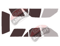 Gabarit vitrage - kit 3/4 arrière - Peugeot 405 Break 5 portes (1987 - 1997)