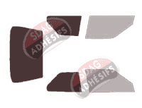 Gabarit vitrage - kit 3/4 arrière - Renault R 19 (1) 3 portes (1988 - 1999)