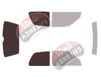Gabarit vitrage - kit 3/4 arrière - Citroën Saxo 3 portes (1996 - 2003)