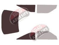 Gabarit vitrage - kit 3/4 arrière - Toyota Celica (4) 3 portes (1985 - 1989)