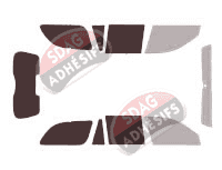 Gabarit vitrage - kit 3/4 arrière - MG ZT Break 5 portes (2001 - 2006)