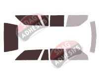 Gabarit vitrage - kit 3/4 arrière - Mercedes-Benz Classe E (1) Break 5 portes (1985 - 1997) Gabarit vitrage - kit 3/4 arrière - Mercedes-Benz Classe E (1) Break 5 portes (1985 - 1997)