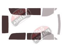 Gabarit vitrage - kit 3/4 arrière - Mercedes-Benz Vito / EQV (2) Extra Long 4 portes (2003 - 2014)