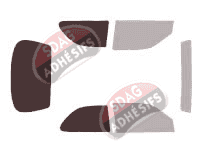 Gabarit vitrage - kit 3/4 arrière - Mazda 121 3 portes (1996 - 2002)