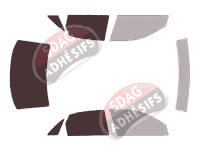 Gabarit vitrage - kit 3/4 arrière - Seat Exeo (1) Berline 4 portes (2008 - 2014)